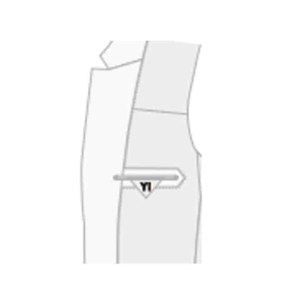 Monogramme sur languette poche