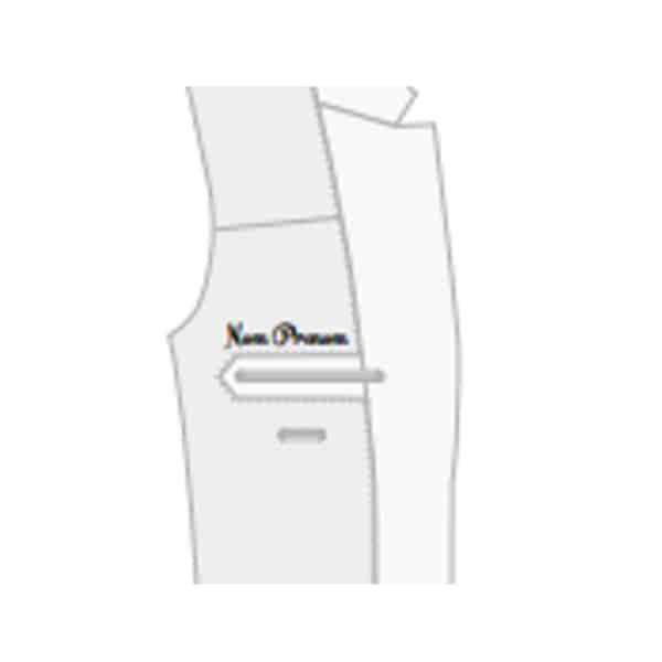 Broderie au-dessus de la poche