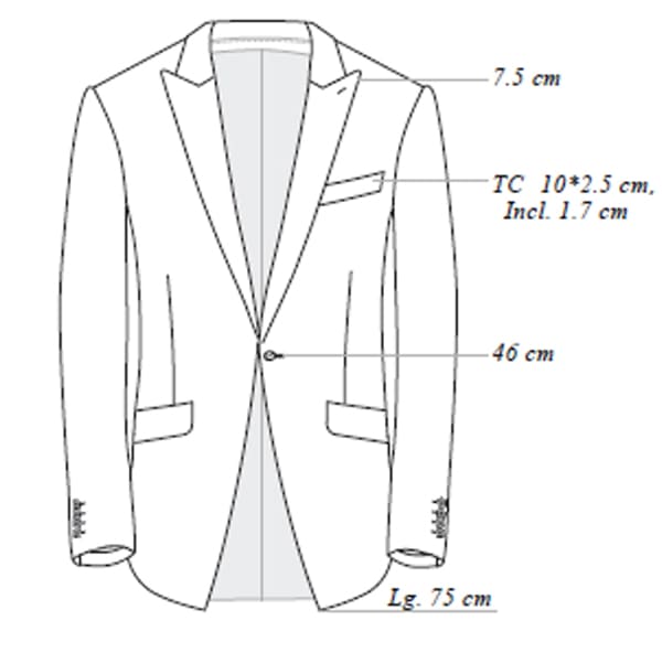 Veste cérémonie courte