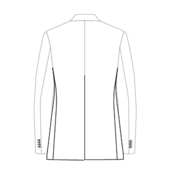 Veste dos sans fente