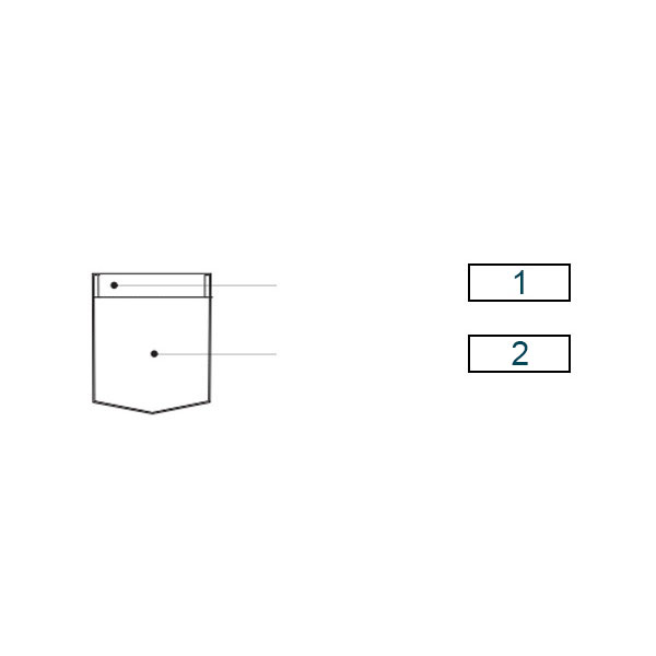 Emplacement 1 – Poche poitrine
